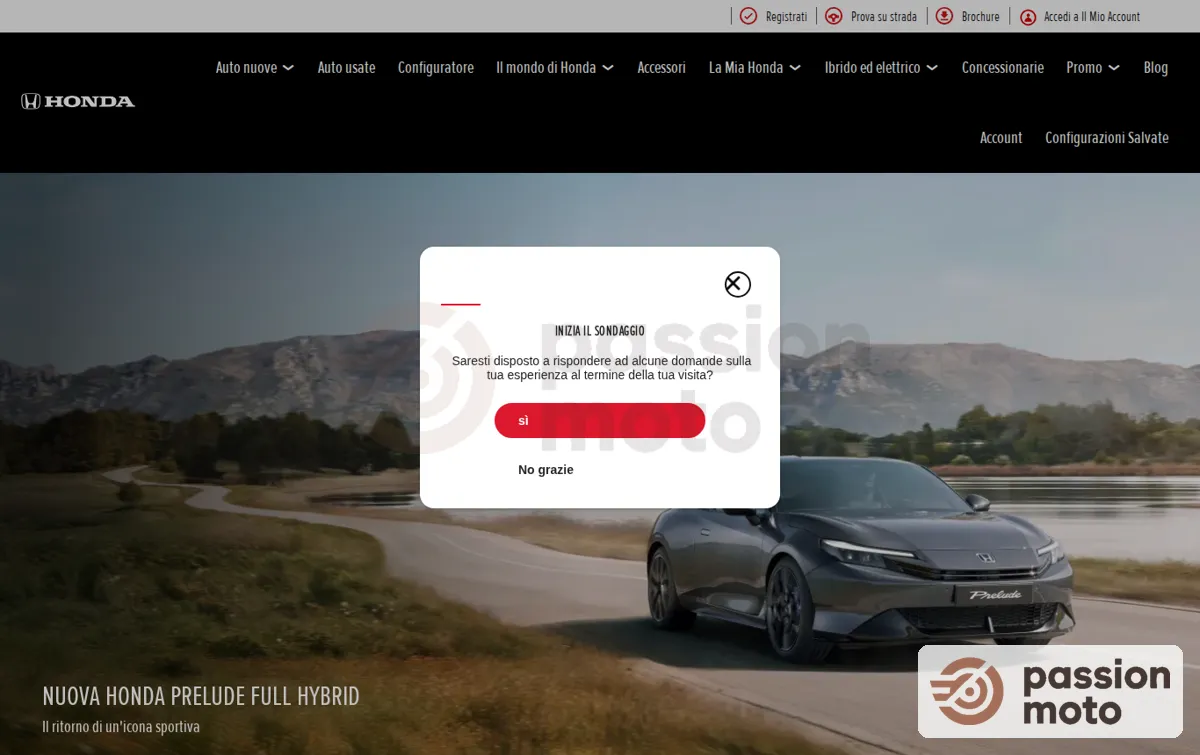 Capture : Scegli un modello e trova una Concessionaria | Honda Auto